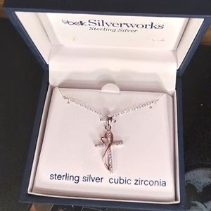 Sterling silver cross necklace